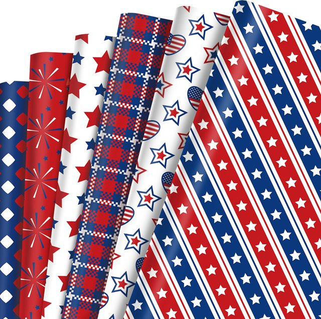12 Stück Geschenkpapier für Independence Day Party Dekoration in Mehrfarbig - Bild 1