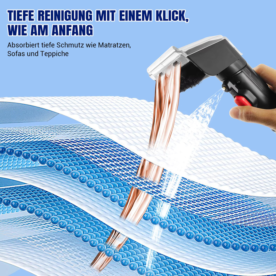 DayPlus Doppeltanks Teppich- und Polsterreiniger in Schwarz für Sofa, Matratze und Polstermöbel - Bild 5