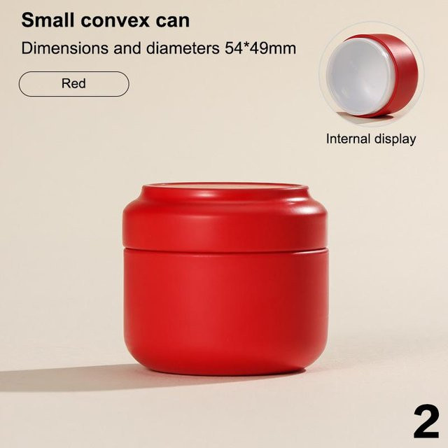 Sinlay Mini-Blechdose aus Metall in Rot mit luftdichtem Deckel als tragbares Teeaufbewahrungsgefäß - Bild 1