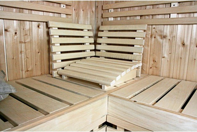 Karibu Sauna Kopfstütze Premium Set Naturbelassen in Beige, 3 Stück - Bild 1
