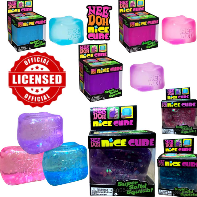 Schylling NeeDoh Nice Cube, Sensorisches Spielzeug, Anti-Stress-Blöcke - Bild 1