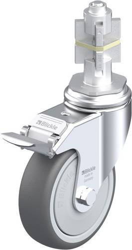Blickle LKRA-PATH 101KF-11-FI-E17 Lenkrolle mit Feststeller in Grau und Silber, Rad-Durchmesser: 100 mm, Tragfähigkeit: 120 kg - Bild 1