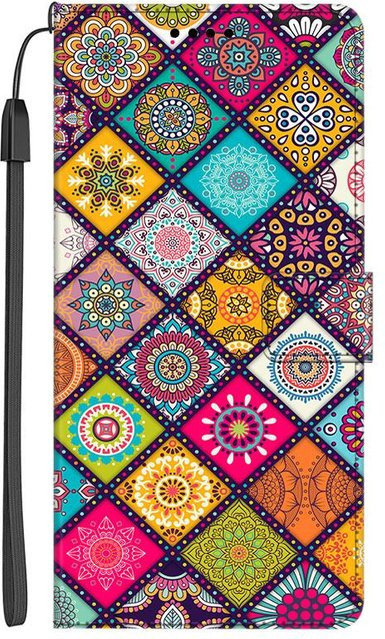 Leder Klapphülle in Multicolour für LG G6 G7 G8 G8S G8X ThinQ Velvet 5G und Stylo 6 als Geldbörse und Buch-Schutztasche - Bild 1