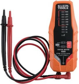 Klein Tools Spannungsprüfer AC DC 12 bis 600 V mit LED CAT IV 600 V in Orange - Bild 1