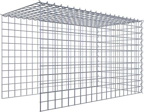 Gabiona Anbaukorb Typ 4 aus Stahl, silbergrau, B/T/H: 60 x 50 x 100 cm - Bild 1