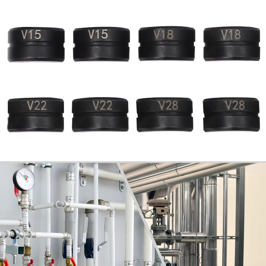 Bymaocar Crimpbacken Set in Schwarz für Rohr-Crimpzangen und Handpresszangen mit den Größen 15 mm, 18 mm, 22 mm und 28 mm - Bild 5