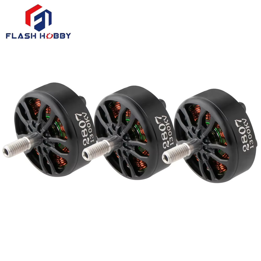 Flash Hobby A2807 2807 1300KV Bürstenloser DC Motor 6S in Schwarz, 4er-Set - Bild 2