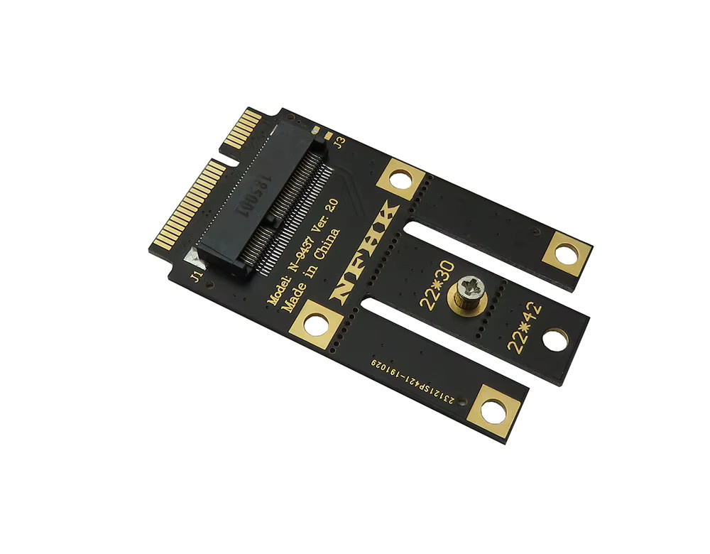 5er Set M.2 NGFF Wireless Modul zu Mini PCIe Adapter für Wifi und Bluetooth Drahtloskarte A + E Schlüssel in Schwarz - Bild 2