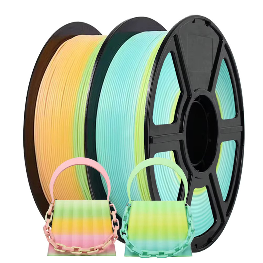 3D Maliang Flexibles TPU-Filament für FDM-Drucker, 1,75 mm, Regenbogen-Farbwechsel Grün, 95 A Shore Härte - Bild 4