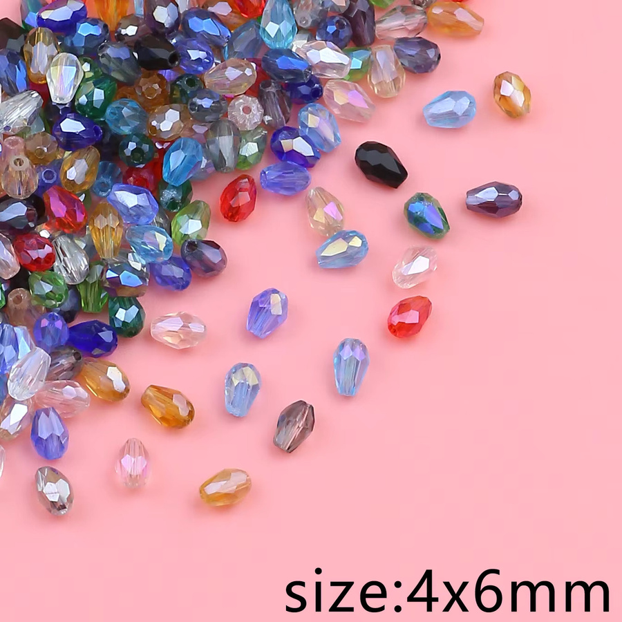 JHNBY Perlen, Wassertropfen, Birnenform, 4*6mm, Unisex - Bild 2