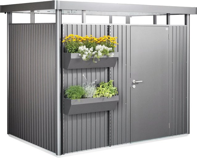 Biohort FloraBoard Blumenkasten aus Stahlblech in Quarzgrau-Metallic, B: 82 cm, H: 188 cm, T: 18,8 cm - Bild 1