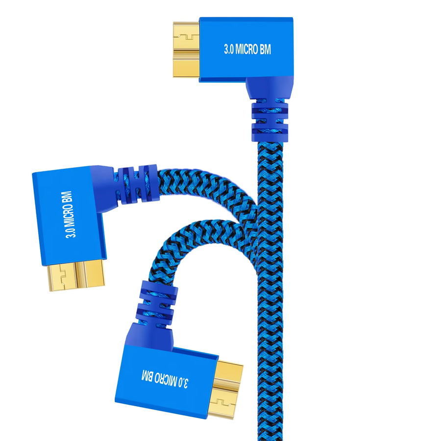 BSN USB 3.0 Verlängerungskabel von USB-C auf Micro-B in Blau - Bild 2
