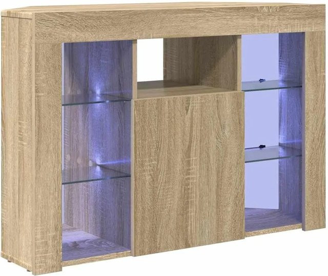 vidaXL Eck-LED-TV-Schrank in Sonoma-Eiche, modern und matt, B/T/H: 100 x 40 x 68 cm - Bild 1