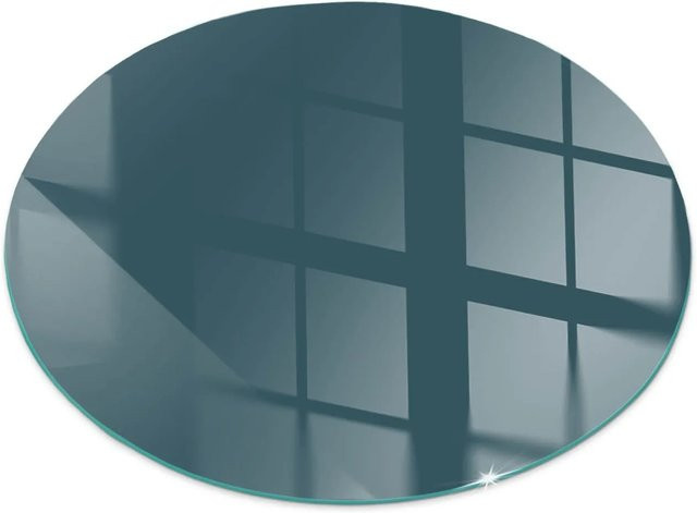 Tulup Runde Funkenschutzplatte aus Glas für Kamin und Öfen in Türkis, Durchmesser: 70 cm - Bild 1
