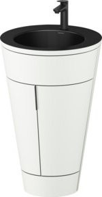 Duravit Waschtischunterschrank Starck 1 c-bonded Set in Schwarz matt mit Innenbeleuchtung, B/T/H: 56 x 60,5 x 86,4 cm - Bild 1