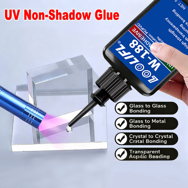 LOOLIF Transparenter Sekundenkleber für Glas, Metall, Kristall und Acryl, 50 ml - Bild 1