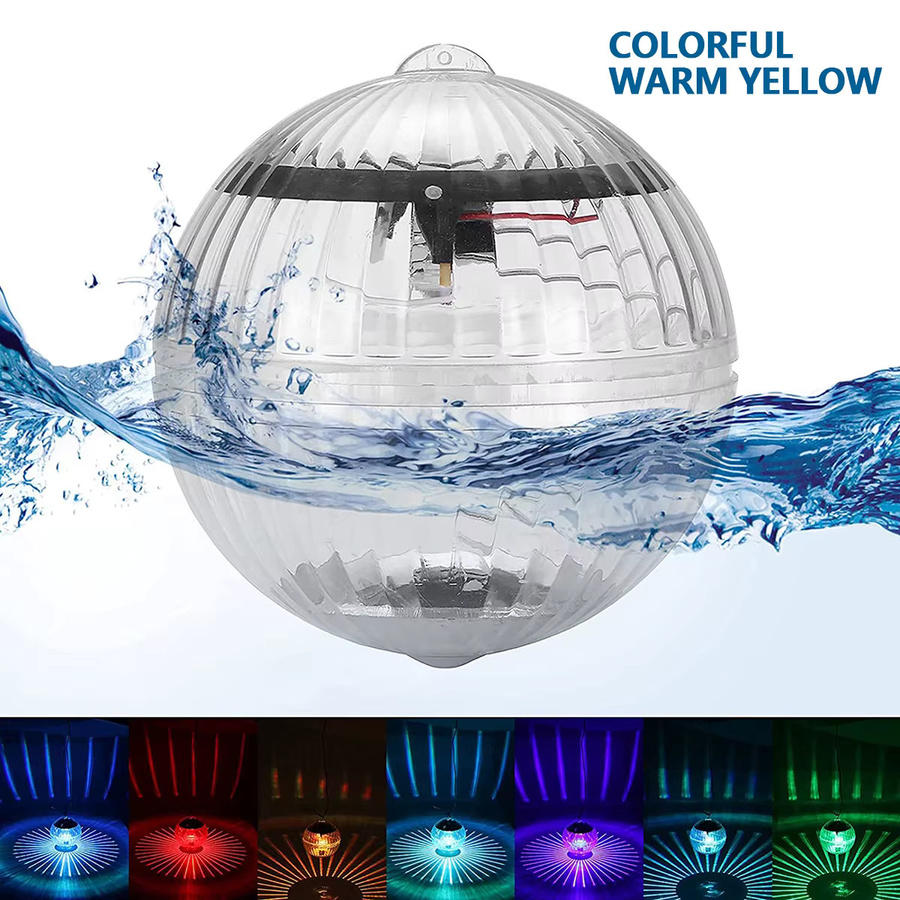 Wasserdichte Solar LED Poolleuchte Multicolor als schwimmende Glow Globe für Garten und Brunnen - Bild 6
