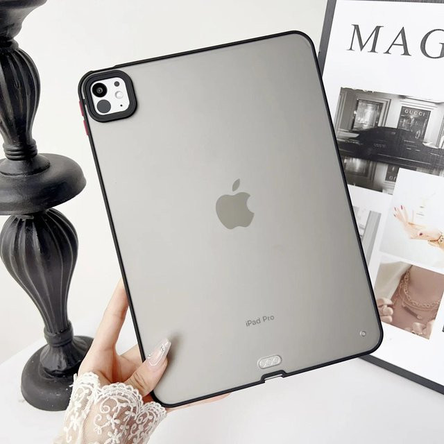 Stoßfeste matte Tablet Hülle für iPad Air 5 4 3, iPad Pro 10.9 11 12.9 13 Zoll und iPad Mini 1 2 6 7 8 9 10 in Schwarz - Bild 1