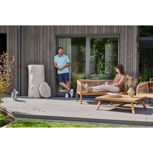 Regentonne Garantia Woodstock Baumstamm in Greywood mit 250 l Fassungsvermögen - Bild 2