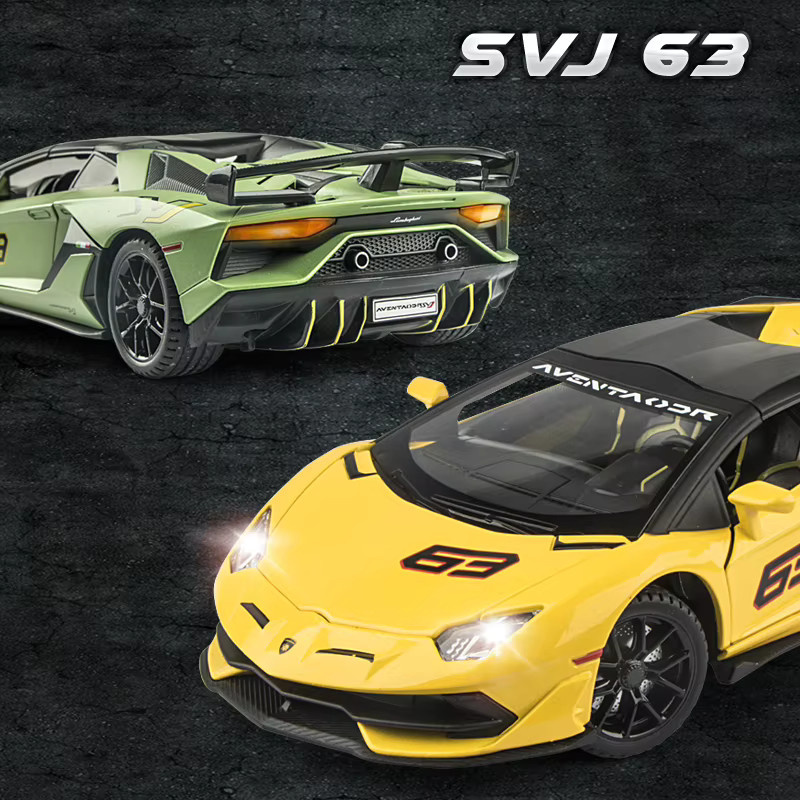 Maisto Lambo SVJ63 Automodell, 1:24, Metall, Schwarz - Bild 1