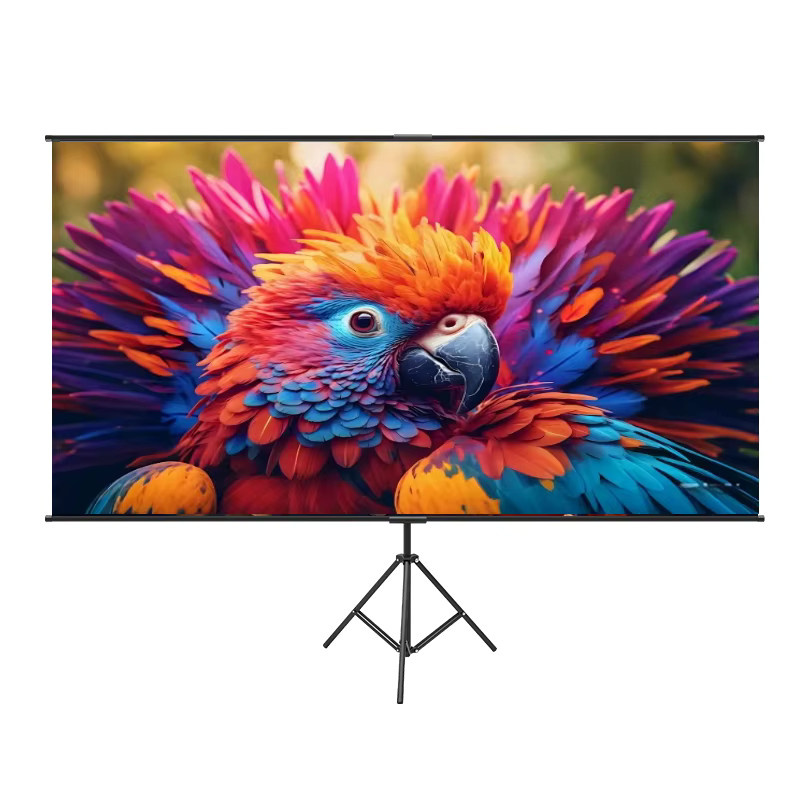 XIAOHUI 4K Projektionsbildschirm mit Ständer, faltbar, weiß, 16:9 Format, 84 bis 120 Zoll für Heimkino drinnen und draußen - Bild 6