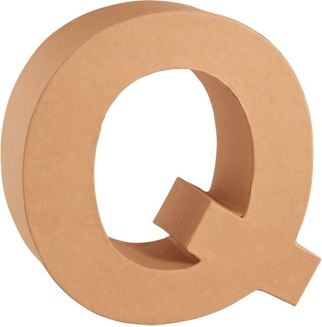 KNORR prandell Papp-Buchstabe Q in Braun für Tischdekoration - Bild 1