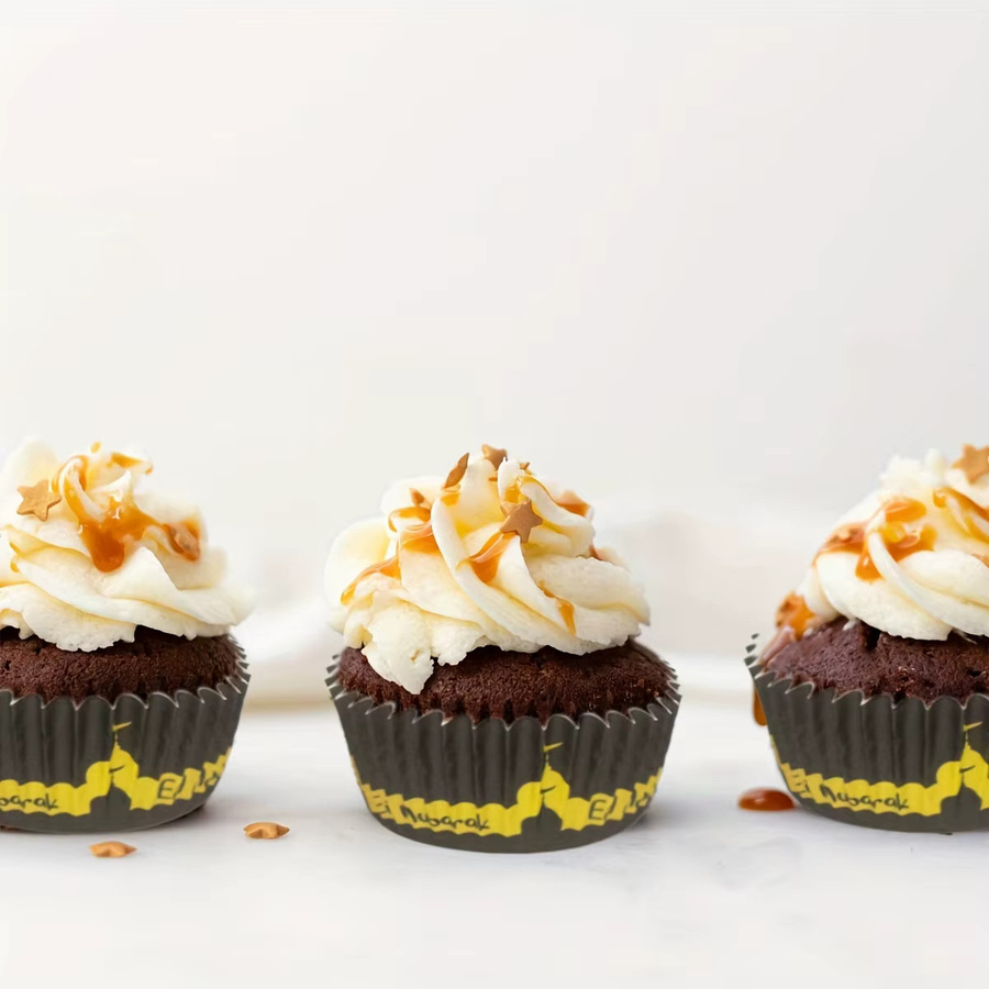 50er Set Eid Mubarak Cupcake Papierförmchen für Ramadan Dekorationen - Bild 3