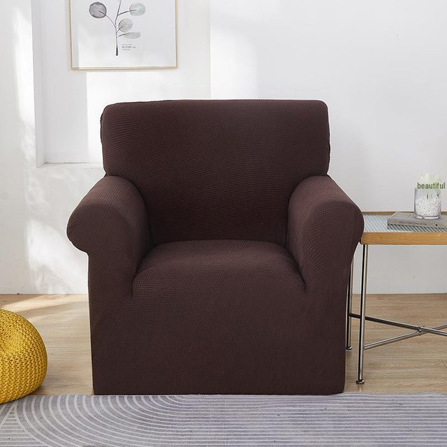 WoW Home Elastischer Sofabezug für Einzelsessel, Modernes Design, Braun, Breite: 90-140 cm - Bild 1
