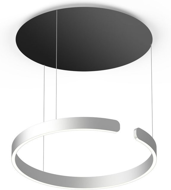Occhio Mito sospeso 60 LED-Pendelleuchte in Silber matt und Schwarz matt mit verstellbarer Aufhängung bis max. 350 cm für die Tischbeleuchtung - Bild 1