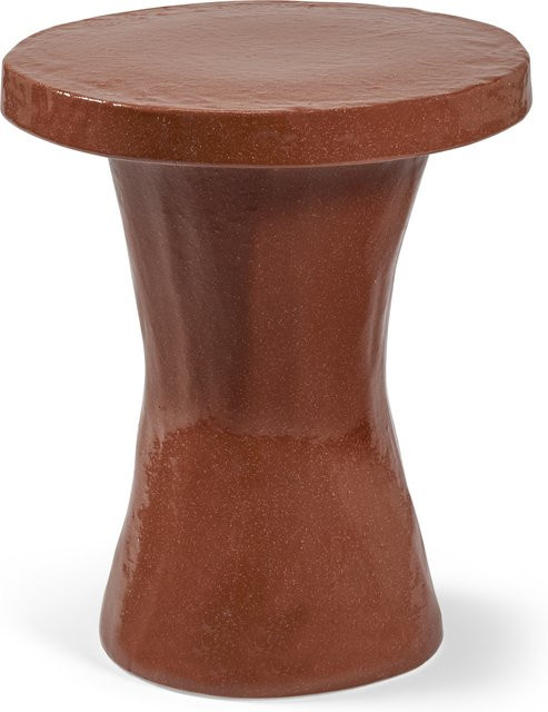 Serax Caro Beistelltisch 09 aus Steinzeug in Orange glänzend - Bild 1
