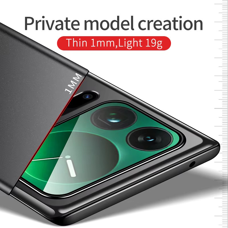 Stoßfeste Schutzhülle für Xiaomi 17 17T Mi17 Pro Max Ultra 5G in Schwarz, ultraflache und leichte Hartplastik-Hülle mit mattem Finish - Bild 3