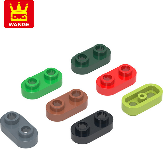 Wange 370 Stück Set Grau Runde 1x2 Offene Bolzen Kurzer Kreis mit 2 Löchern Baustein Zubehör für DIY Projekte Kompatibel mit Standard Bausteinen aus Kunststoff - Bild 1