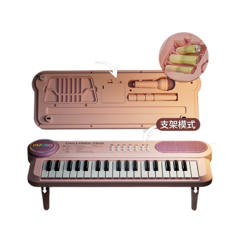MYGVN Klaviertastatur, Musikspielzeug mit Mikrofon, ab 3 Jahre - Bild 6