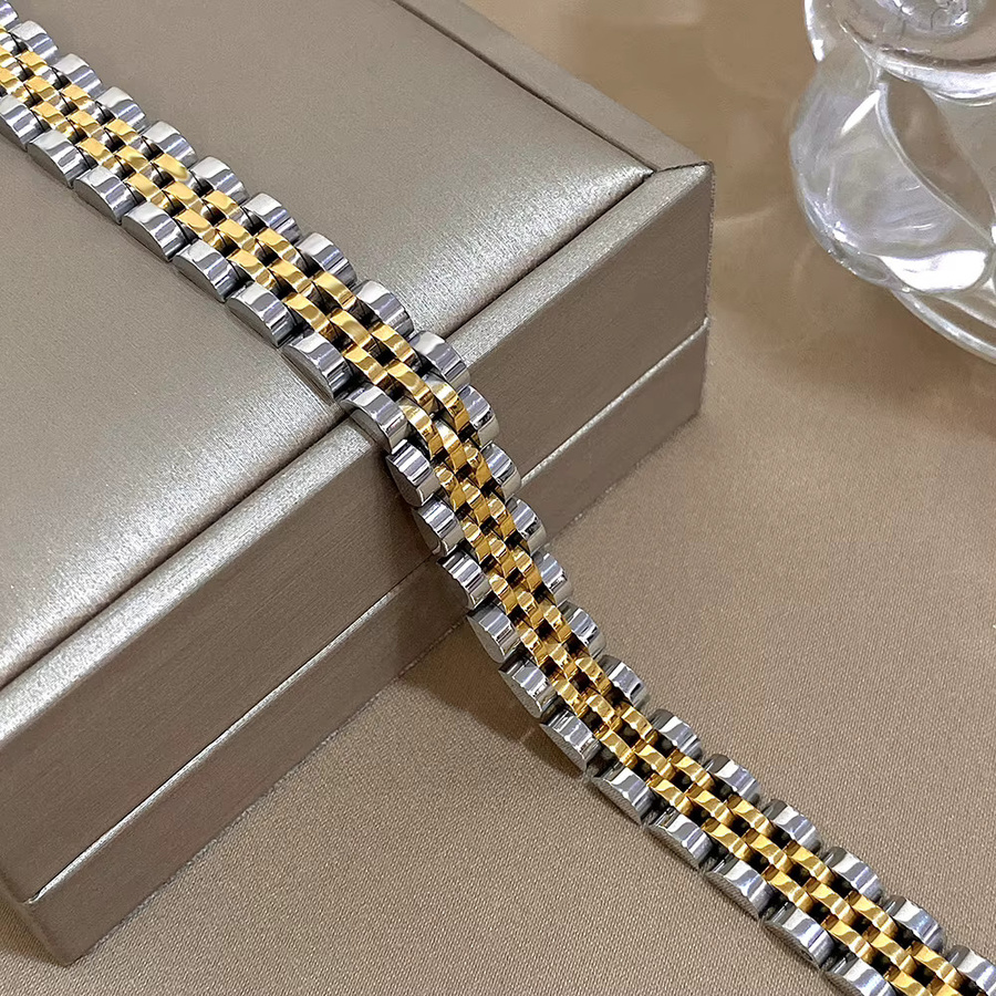 Greatera Armband, fünfschichtig, 10 mm Perlen, Edelstahl, Unisex - Bild 1