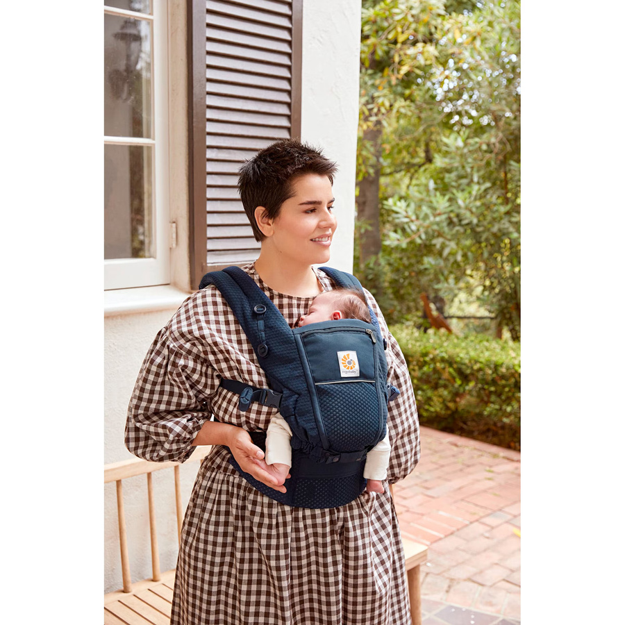 Ergobaby Adapt SoftFlex Babytrage in Blau mit reflektierenden Elementen - Bild 3