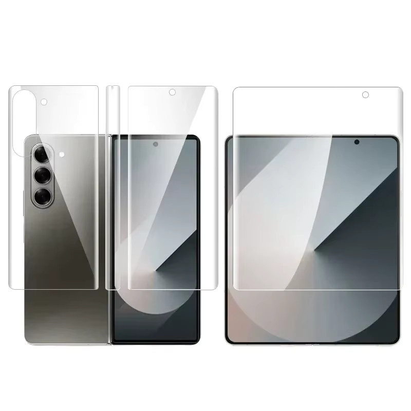 Samsung Galaxy Z Fold 7 6 5 4 3 2 5G HD-Hydrogel-Displayschutz für internes und externes Display sowie Scharnier, transparent - Bild 7