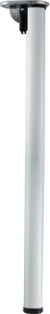 vasalat Set Camar Tischbein klappbar und höhenverstellbar aus Aluminium in Silber gerillt, Höhe: 70,5 - 73,5 cm - Bild 1