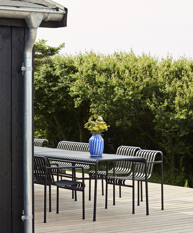 HAY Palissade Dining Arm Chair Esszimmerstuhl aus Stahl in Schwarz Matt, stapelbar - Bild 2