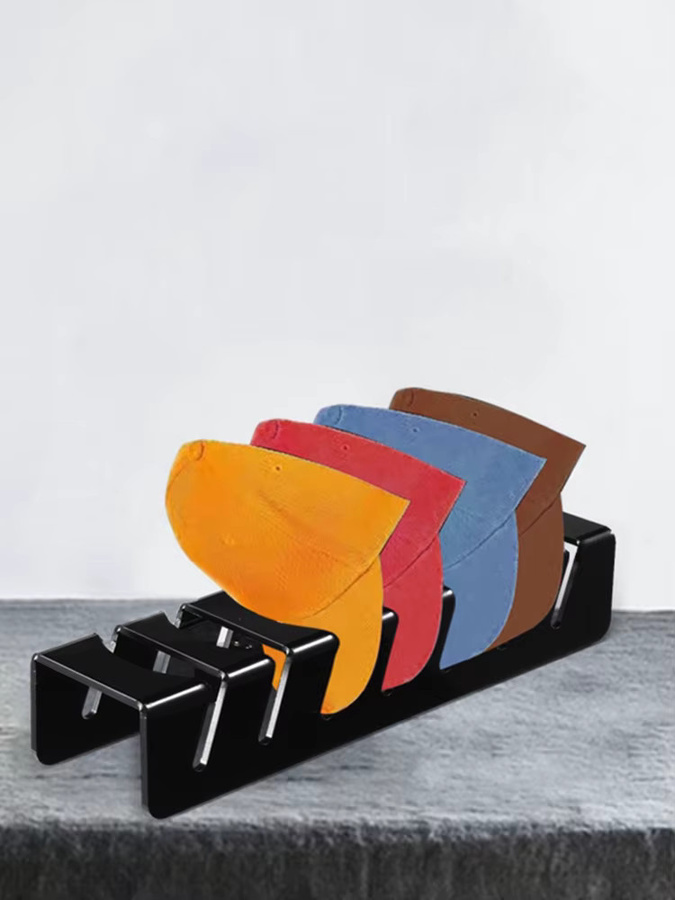 Shunmaii Hut-Display-Organizer aus Acryl für Baseballkappen, freistehend, Farben: Transparent oder Schwarz - Bild 7