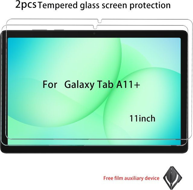 2 Stück Displayschutzfolie aus gehärtetem Glas für Samsung Galaxy Tab A11 Plus A11 8,7 Zoll 2025, transparent, HD Glas 9H - Bild 1