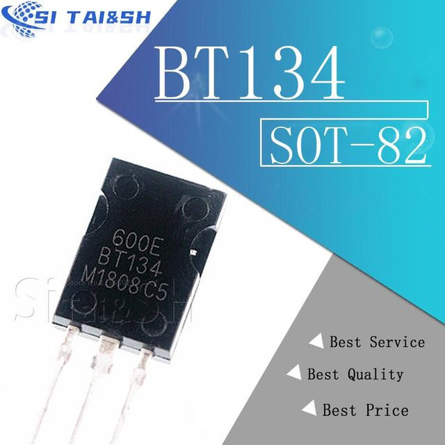 10 Stück BT134-600E Triacs Si Tai&SH in Schwarz, 600V 4A SOT-82 - Bild 1