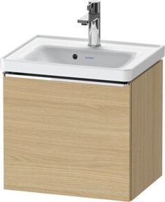 Duravit Waschtischunterschrank D-Neo in Eiche Natur und Chrom, B/T/H: 48,4 x 37,2 x 44 cm - Bild 1