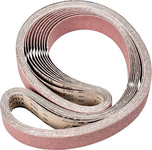 PFERD Korund Schleifband für Bandschleifer, Körnung 40, Farbe Braun, L x B: 2000 x 50 mm, 10 Stück - Bild 1