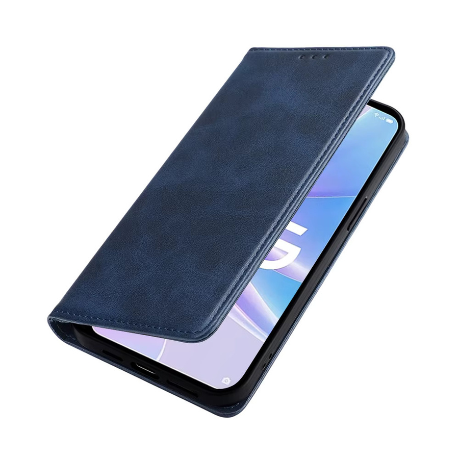 Magnetische Leder Flip Wallet Case Handyhülle für OPPO A57 A77 A58 A78 in Blau mit Kartenfächern - Bild 4