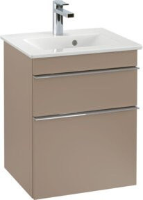 V&B Waschtischunterschrank Venticello in Taupe mit Chromgriffen, B/T/H: 46,6 x 42,5 x 59 cm - Bild 1