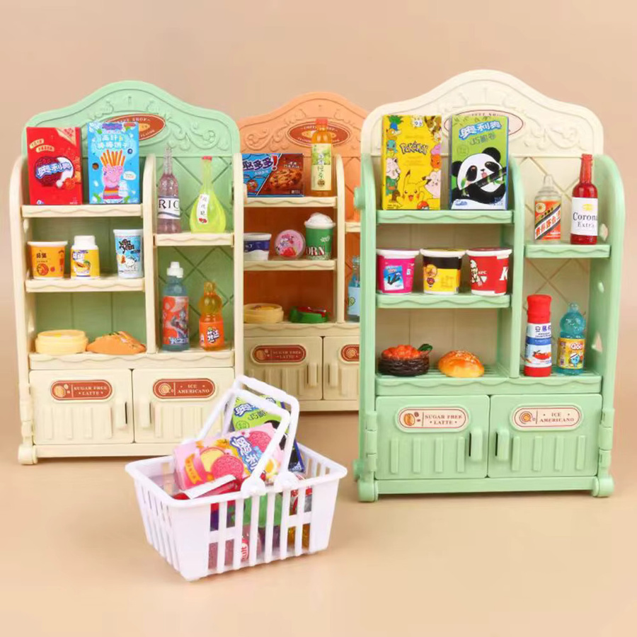 MSFTOYS Mini Lebensmittel Getränke Dessert Rack, Puppenhaus Küche Spielzeug, 30-teiliges Set - Bild 2