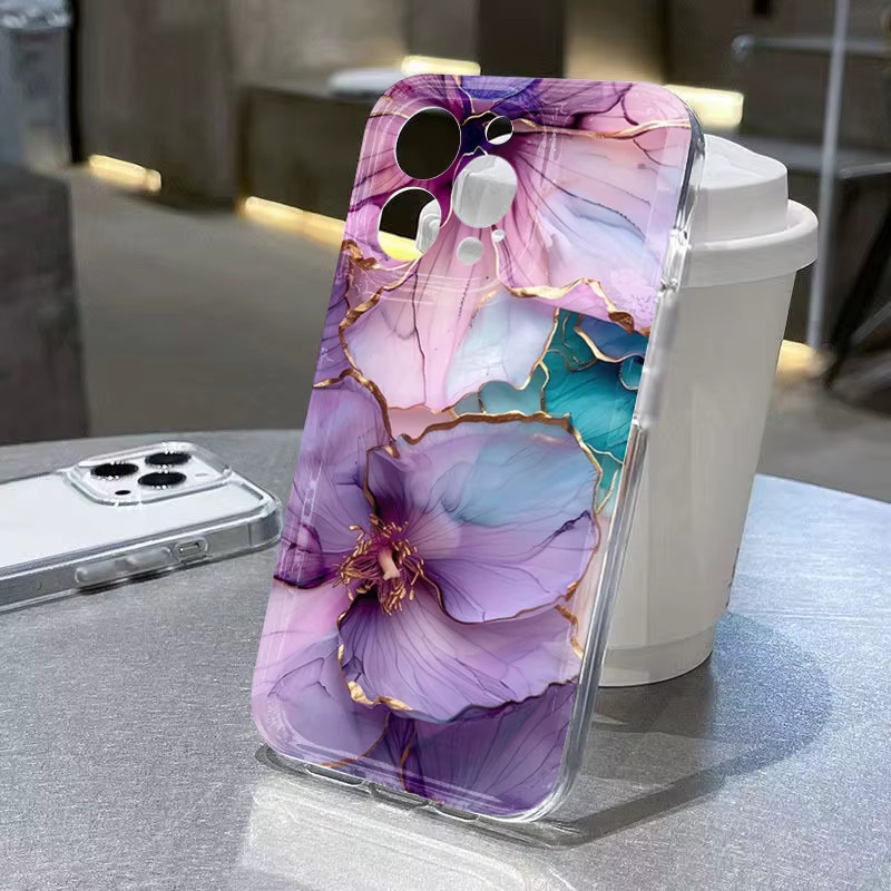 Transparente Hibiskus Handyhülle mit floralem Design für Xiaomi 14T 13T 12T Pro 12 11 Lite 5G 14 13 Poco X7 X6 X5 F6 Pro F7 - Bild 1