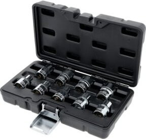 KS Tools CHROMEplus TX-E-Stecknuss-Satz 1/2 Zoll, 9-teilig, Silber - Bild 1