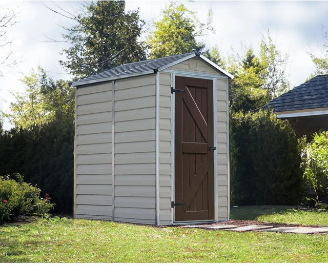 Palram - Canopia Gerätehaus Skylight aus Aluminium und Polycarbonat in Grau-Braun, B: 121 cm, T: 177 cm, H: 214 cm - Bild 1