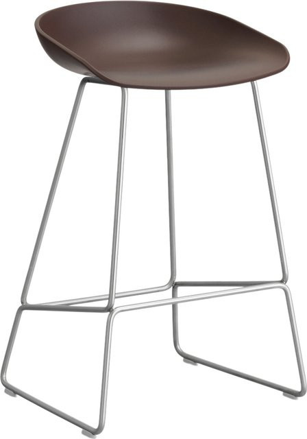HAY About A Stool AAS 38 Hocker in Lila mit Stahlgestell und Polypropylen-Sitzschale - Bild 1